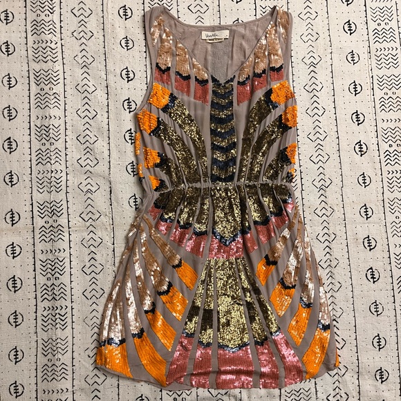 Vero Alfie 100% Silk Sequin Dress - Picture 11 of 15